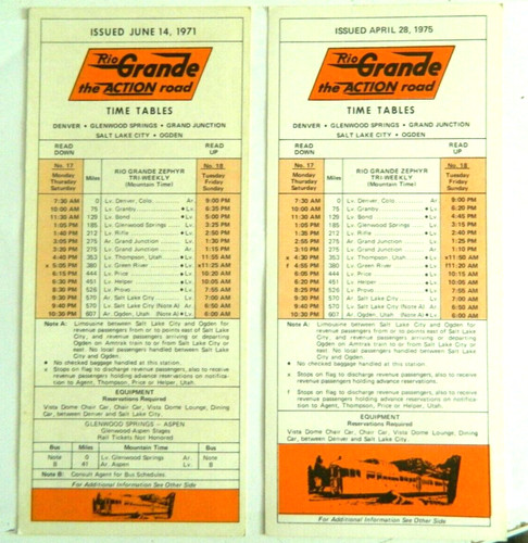 Rio grande train time table - grande,